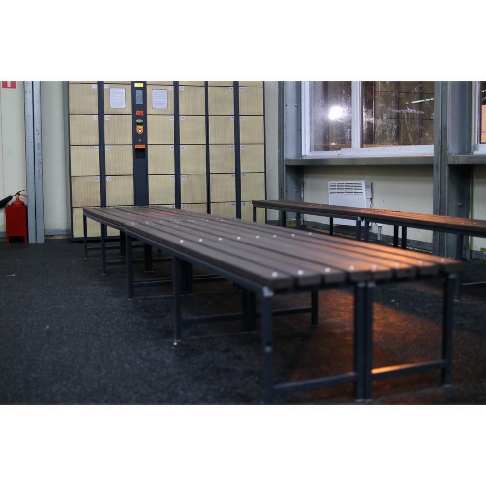 Лавка для раздевалок (пластик 30 мм) 100x33,5х40,5см Gefest L 100/35/40