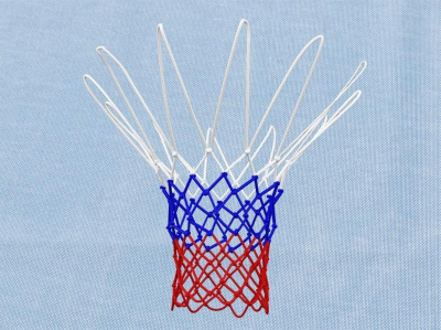 Сетка баскетбольная 3х цветная, нить 4,5 мм Гимнаст
