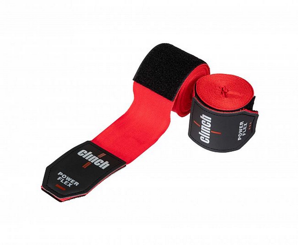 Бинты боксерские 255см Clinch Boxing Hand Wrap Power Flex C239 красный длина 2.55 м