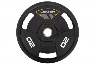 Диск олимпийский полиуретановый 3-х хватовый 20кг Hasttings Digger HD51C3A-20