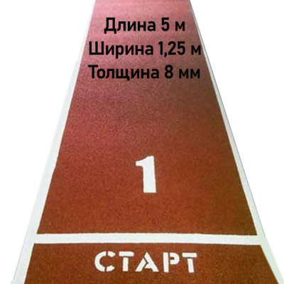Дорожка для разбега 5х1,25м толщина 8мм 
