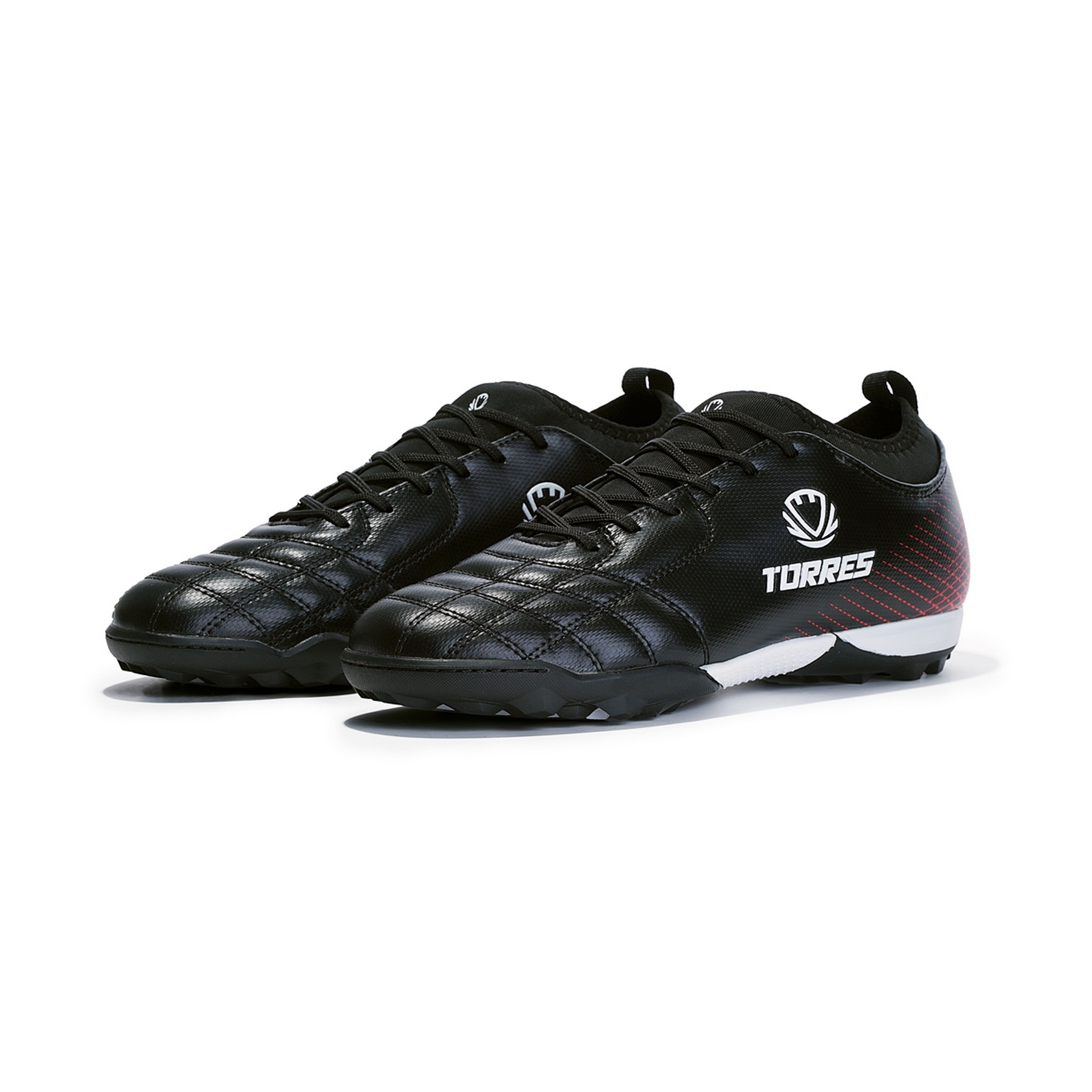Бутсы футбольные (многошиповки) Torres BOLA TS2342310-124 с носком, чёрный