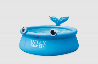 Бассейн 183х51см, 880л Intex Easy Set, Веселый кит 26102