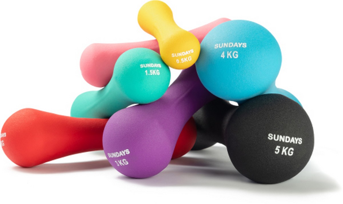 Гантель 1кг Sundays Fitness IR92004-D 6062983 розовый