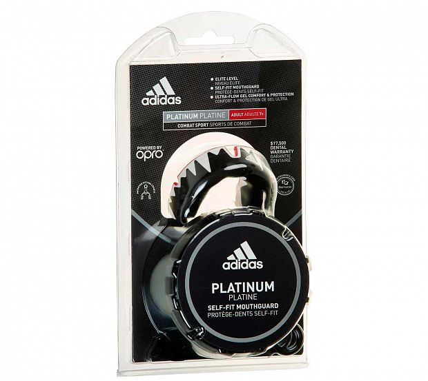 Капа одночелюстная Adidas adiBP36 Opro Platinum Gen4 Self-Fit Mouthguard черно-бело-красная