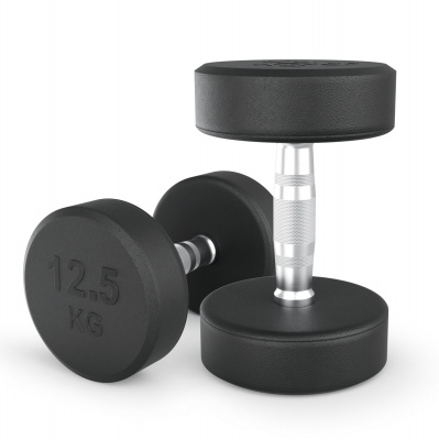 Гантель круглая обрезиненная 12,5 кг UnixFit PRO DBRND12_5PBKx2 2 шт