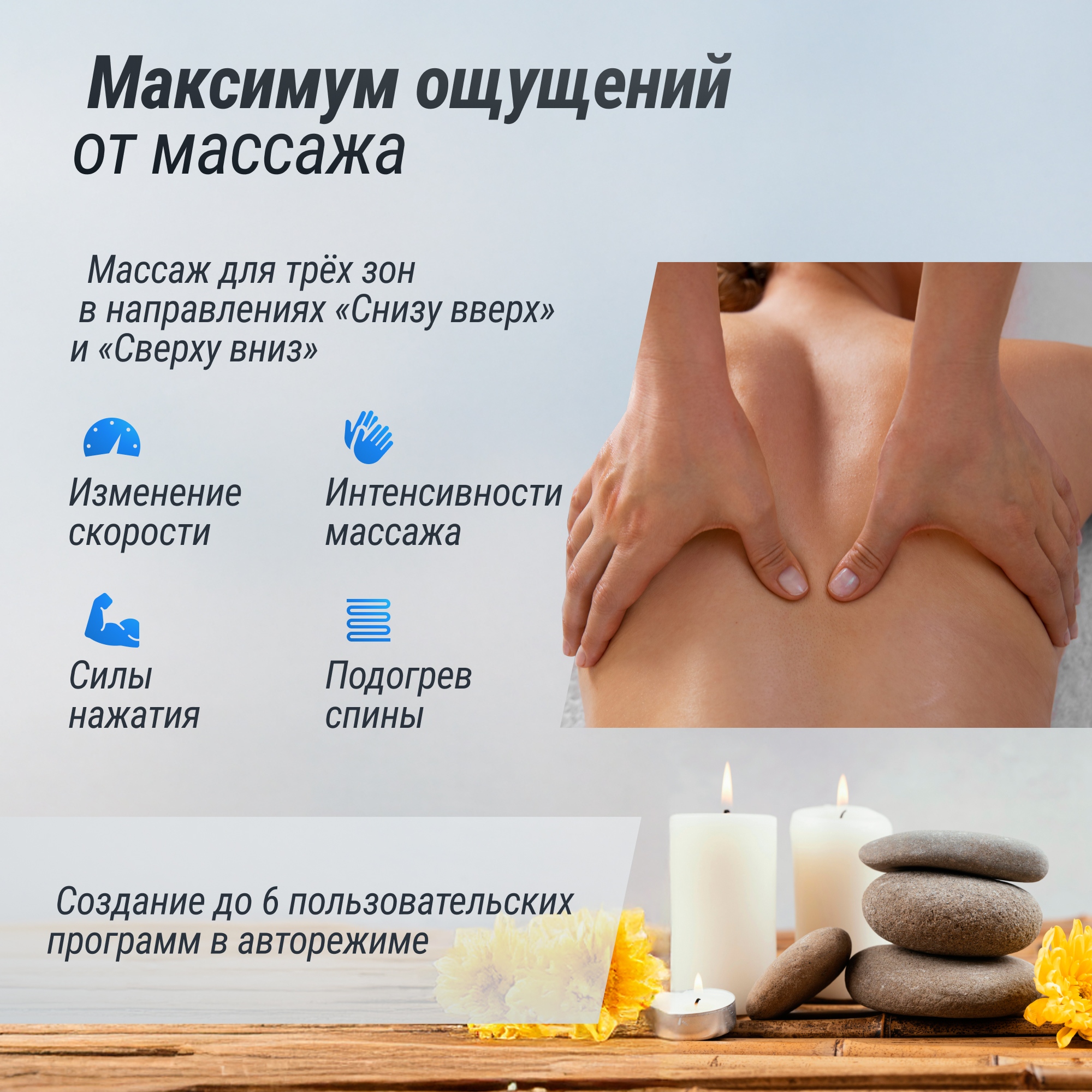 Массажное кресло Unix Med Aura MCAURAGY Grey