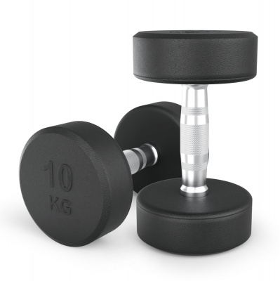 Гантель круглая обрезиненная 10 кг UnixFit PRO DBRND10PBKx2 2 шт