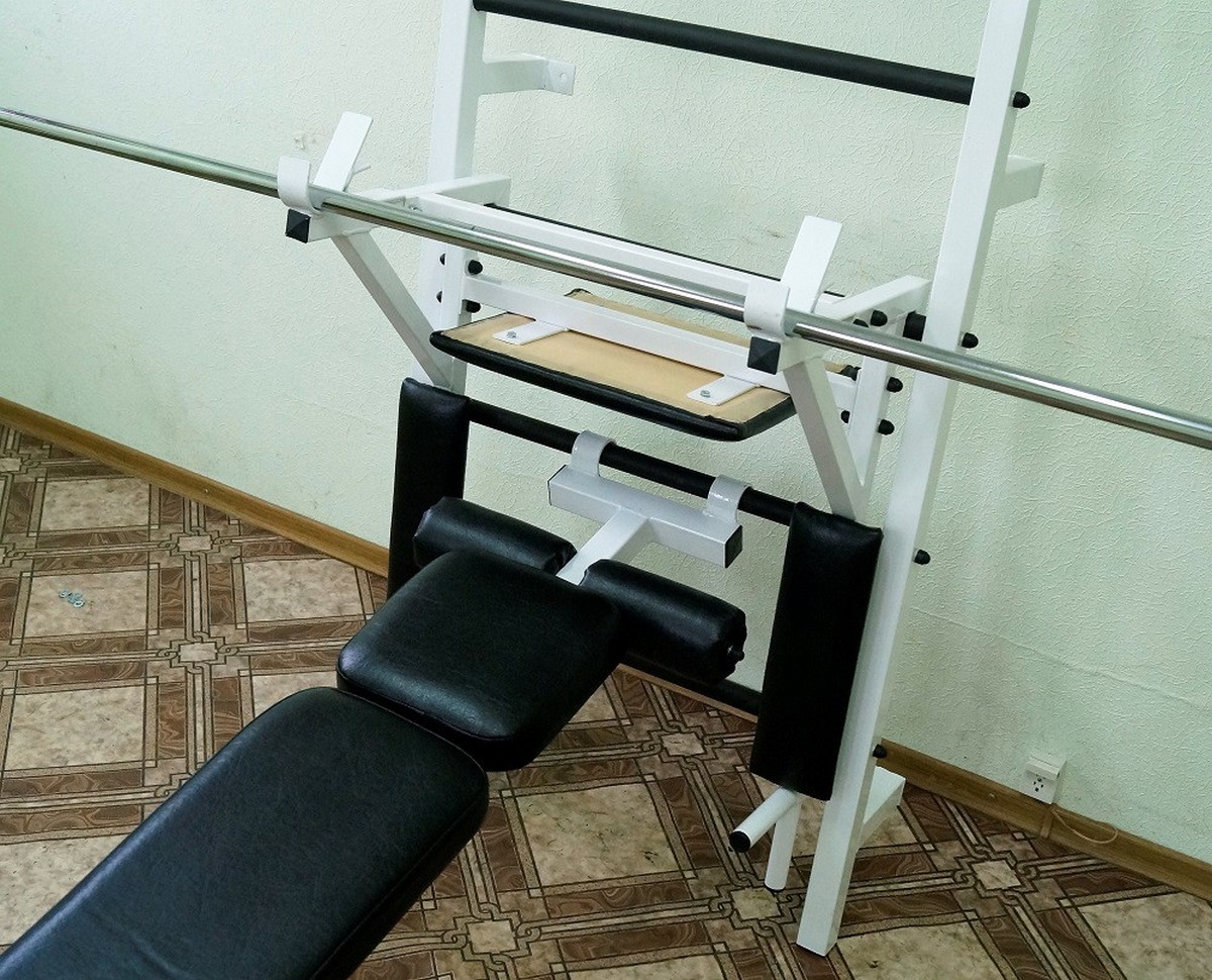 Брусья-пресс и подставка под штангу  Джет 4, белый | Premium Fitness