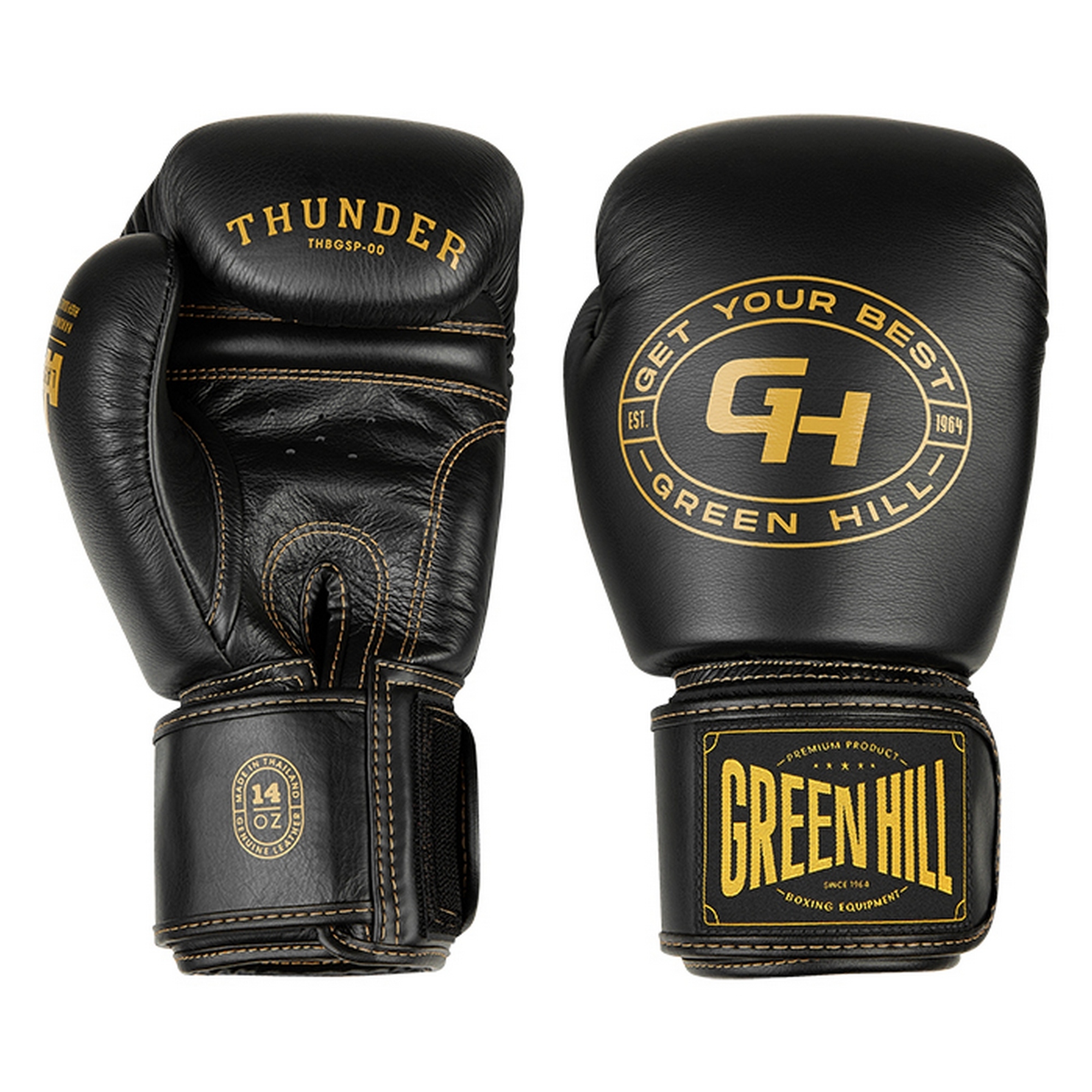 Боксерские перчатки Green Hill THUNDER THBGSP-00 чёрный
