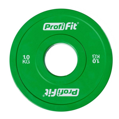 Диск обрезиненный цветной d51мм, 1кг Profi-Fit