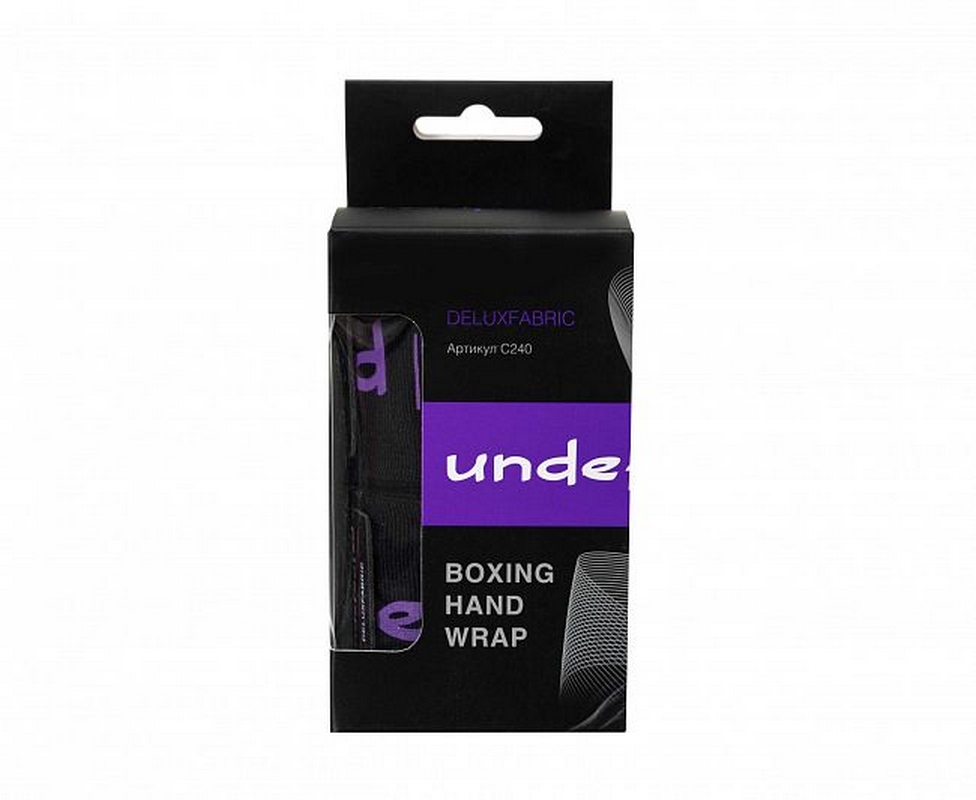 Бинты боксерские, длина 4,5 м Clinch Boxing Hand Wrap Undefeated C240 черный