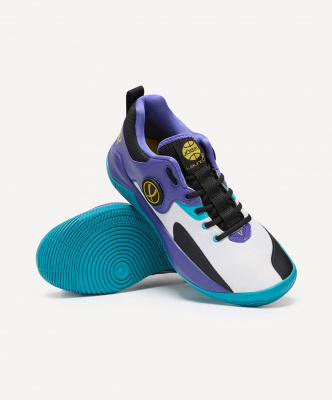 Кроссовки баскетбольные Jogel Launch 2.0 LOW, белый\фиолетовый\голубой