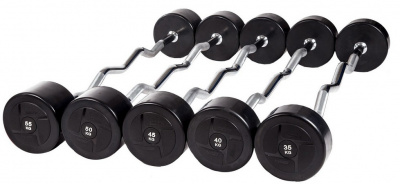 Набор изогнутых штанг (шаг 5 кг, 5 шт) POWER Profi-Fit 35-55 кг