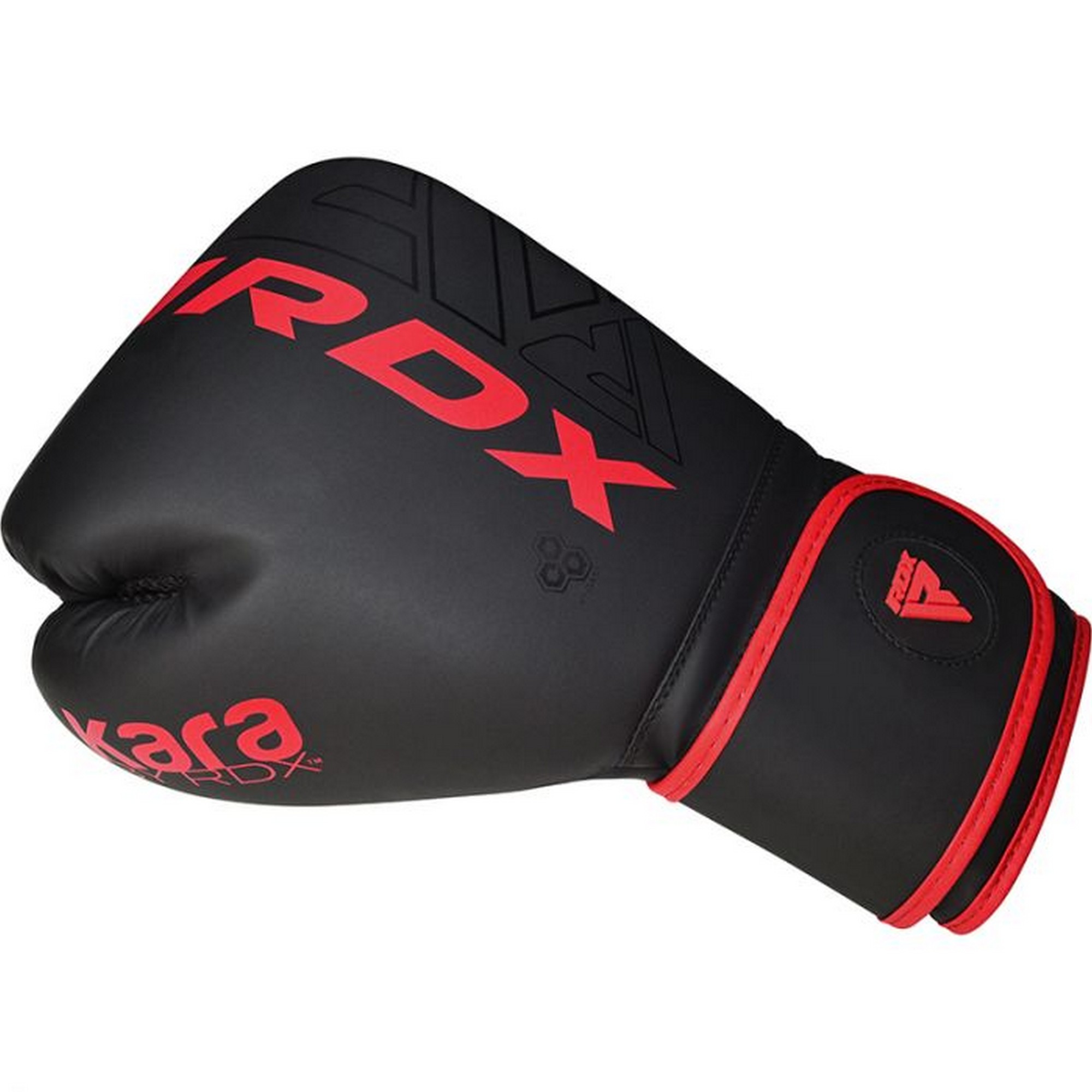 Перчатки тренировочные RDX BGR-F6MR-10OZ черный\красный матовый