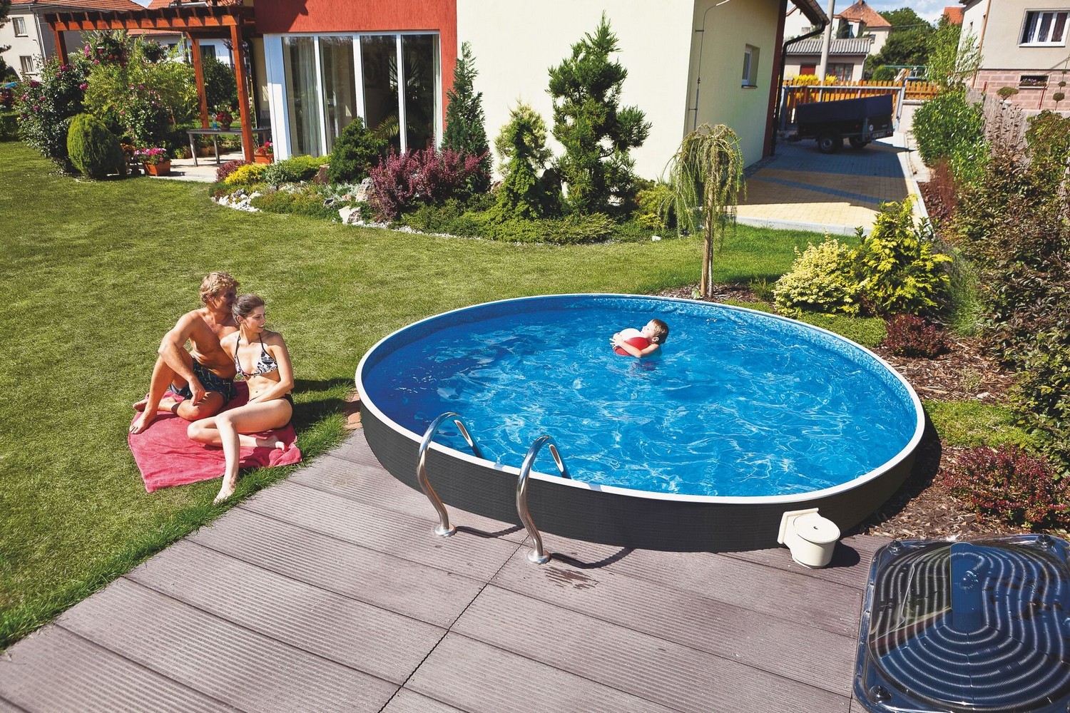 Морозоустойчивый бассейн Azuro Rattan круглый 3,6х1,2 м Basic