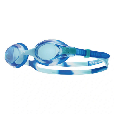 Очки для плавания детские TYR Swimple Tie Dye Jr LGSWTD-420 синие линзы, мультиколор оправа
