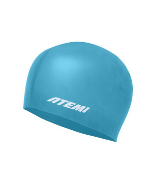 Шапочка для плавания Atemi kids silicone cap Green river KSC1GR бирюзовый