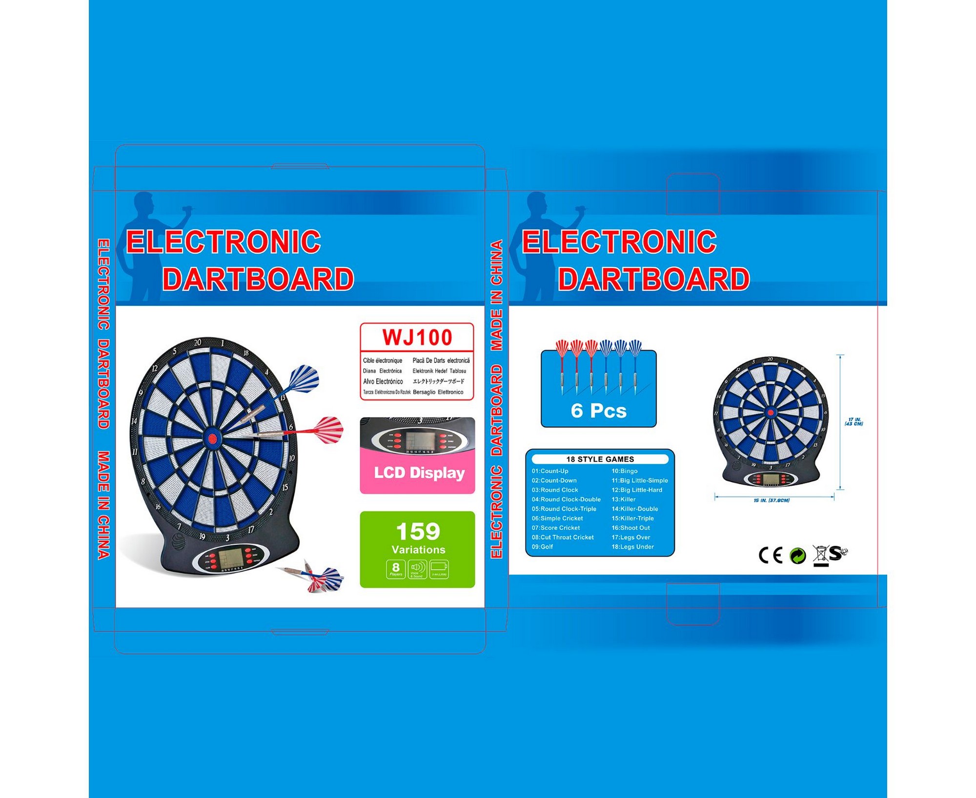 Дартс DFC BLUEBOARD DARDBE100 6 дротиков