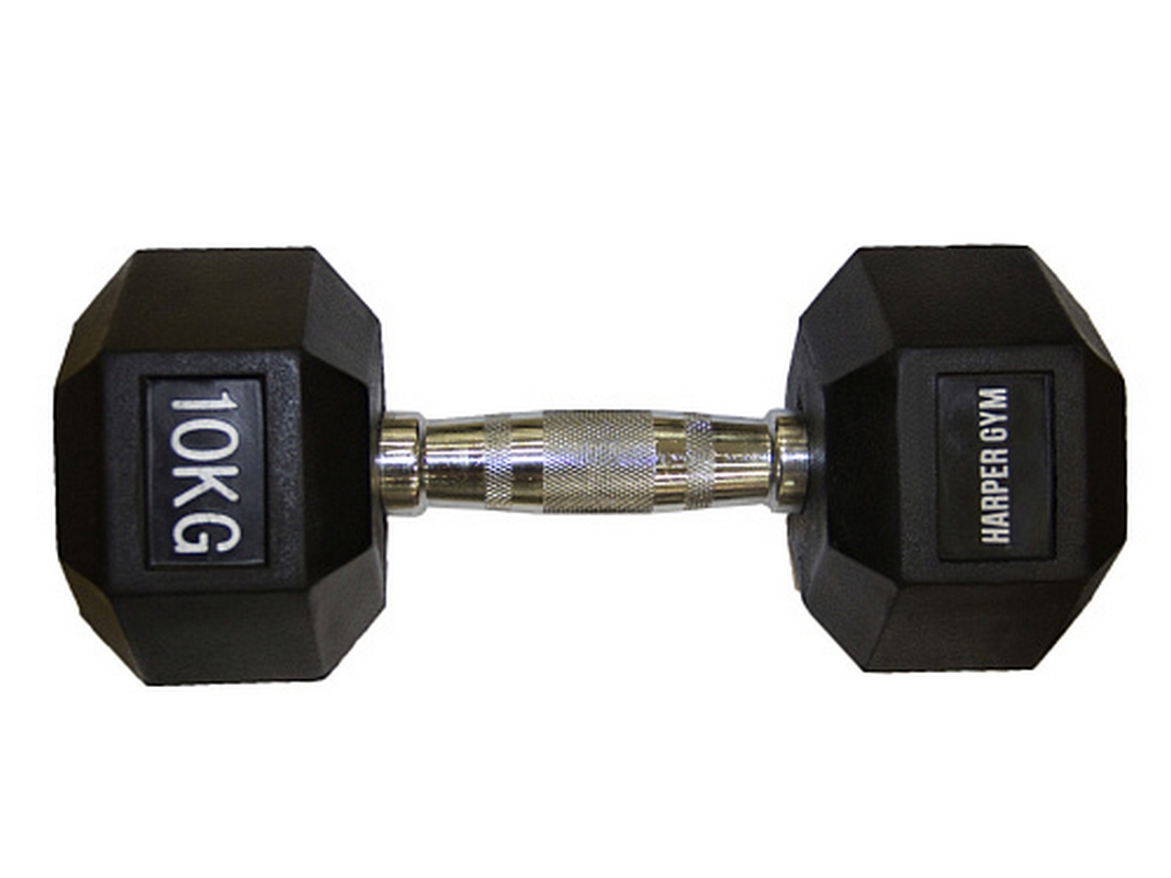 Гантель шестигранная обрезиненная Harper Gym NT162