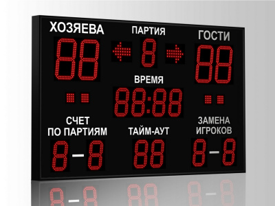 Табло для волейбола Импульс 721-D21x4-D15x11-S4-A2