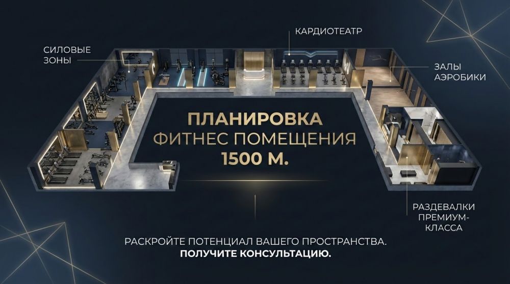 Какое оборудование должно стоять в тренажерном зале площадью 1500 кв. м (Китайские и Российские тренажеры) Бюджетная версия