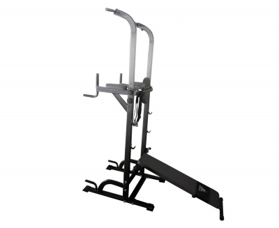Турник-брусья со скамьей DFC Power Tower G005 | Premium Fitness