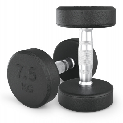 Гантель круглая обрезиненная 7,5 кг UnixFit PRO DBRND7_5PBKx2 2 шт