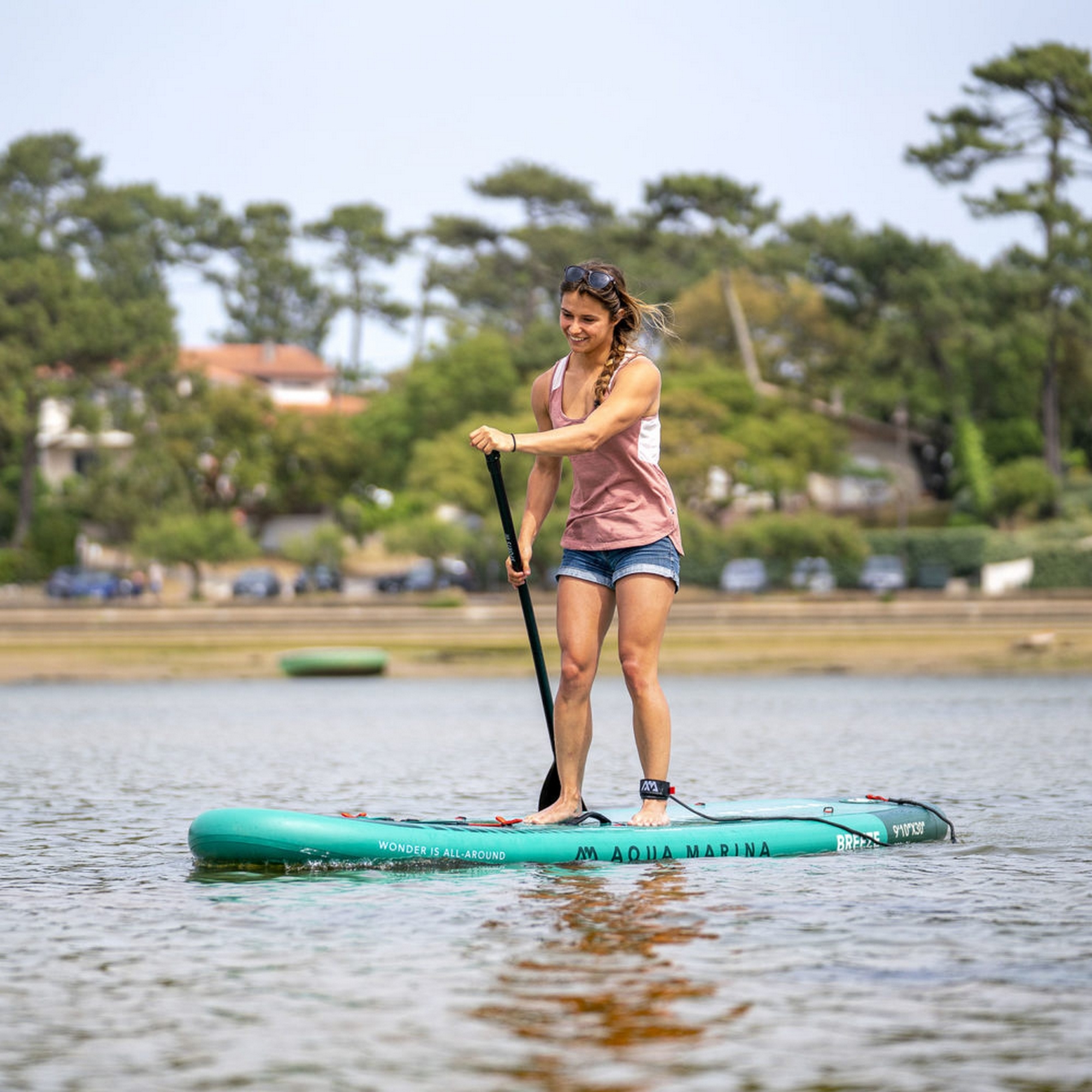 SUP-доска 300х76х12см, насос, весло, лиш, киль, ремнабор, сумка, до 100кг Aqua Marina Breeze BT-23BRP