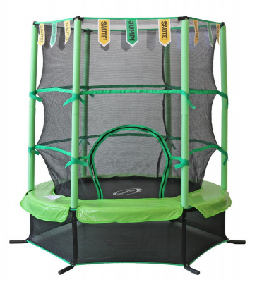 Батут Sport Elite с защитной сеткой внутрь, 1,37м GB30101-4.5FT салатовый
