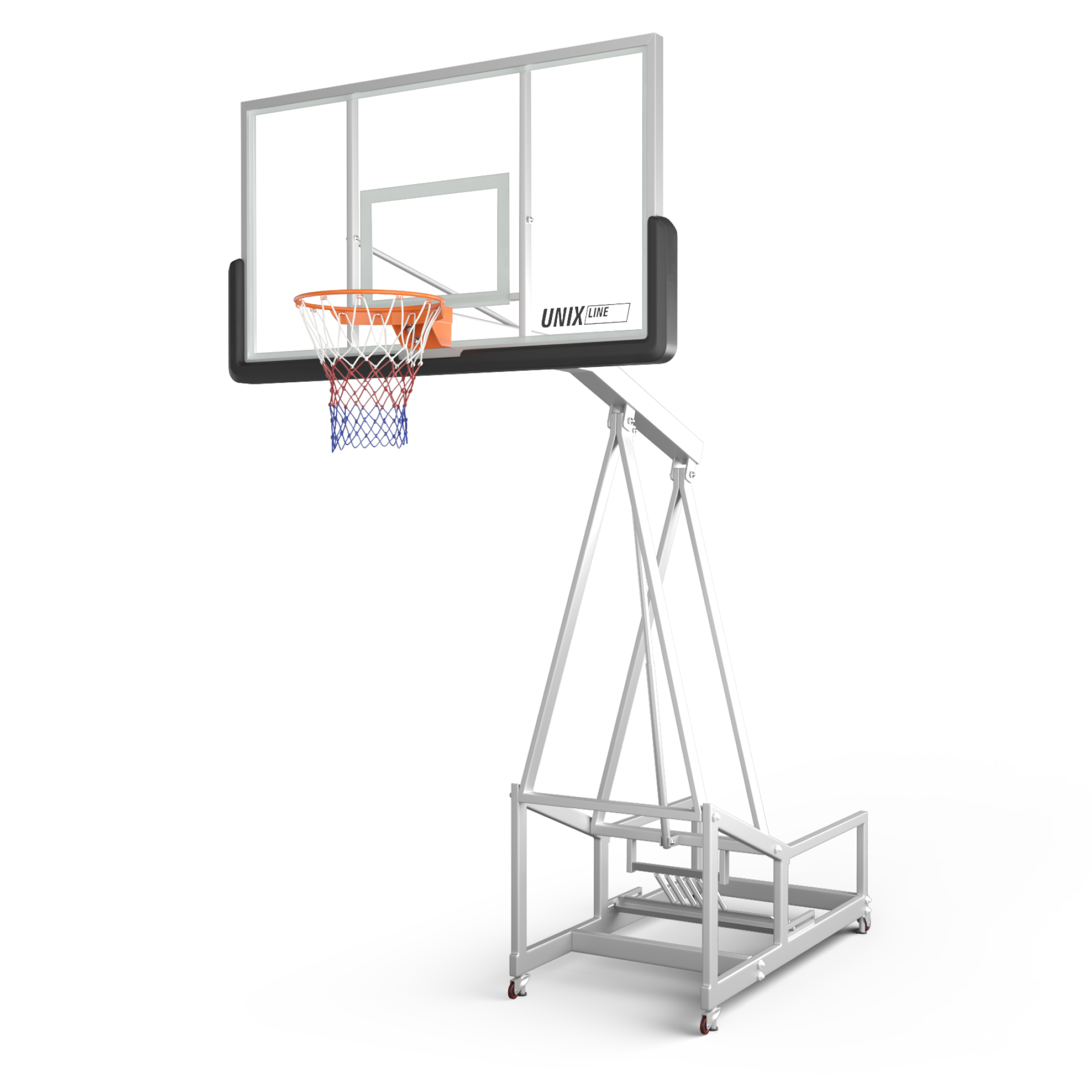 Баскетбольная стойка UnixFit Line B-Stand-TG PRO 72"x42" R45 H120-305 см BSTSFPPR305_72TGBK