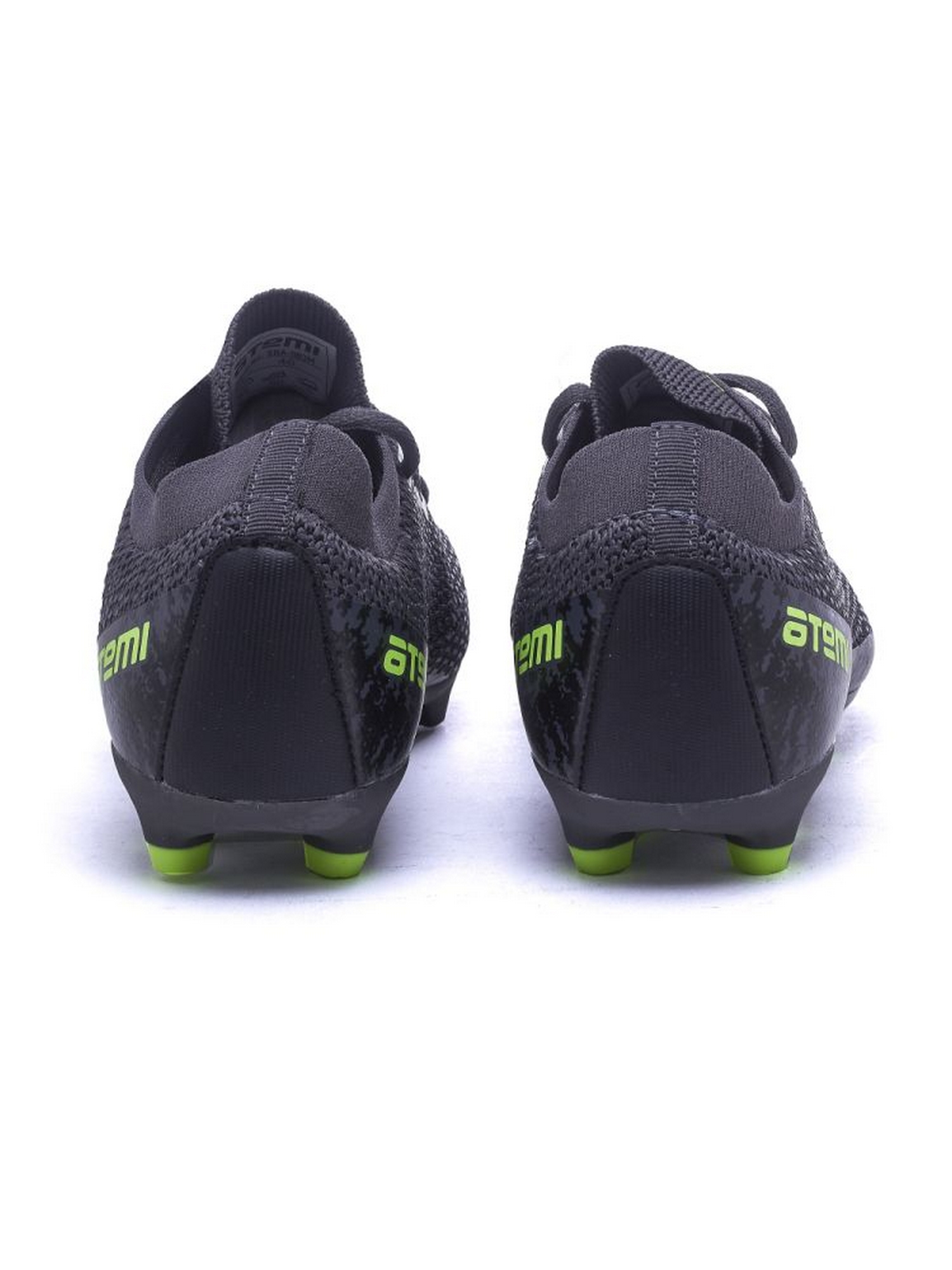 Бутсы футбольные Atemi MSR KIDS SBA-003 серый\ярко-салатовый