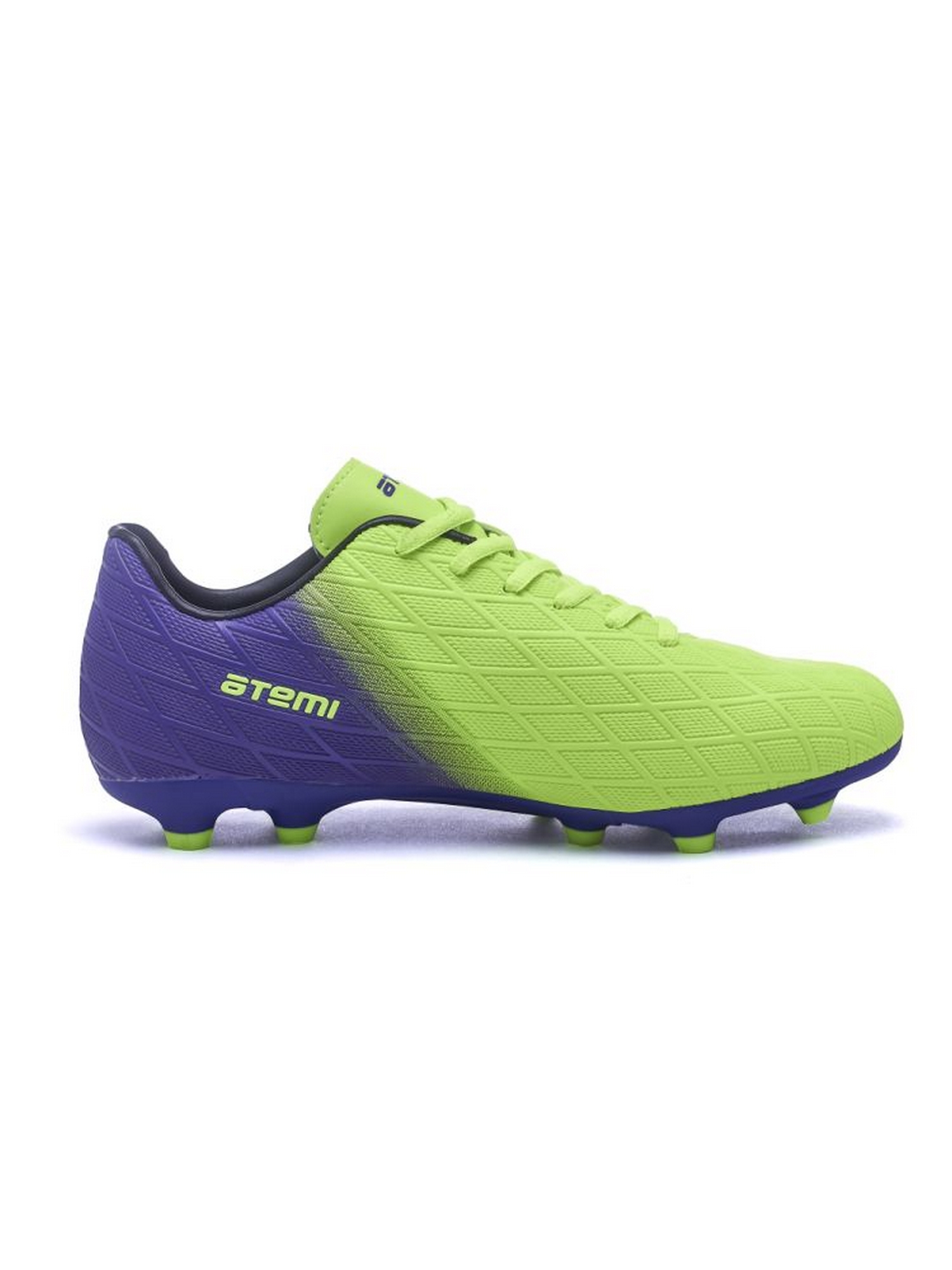 Бутсы футбольные Atemi MSR KIDS SBA-005 ярко-салатовый\фиолетовый