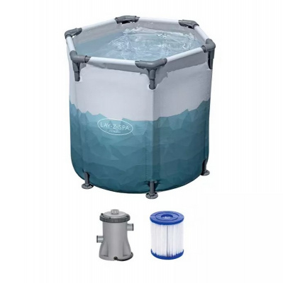 Ледяная купель90х80см, 253л, фильтр-насос 1249л/ч, тент Bestway Glacial dip Ice bath pod 6002K