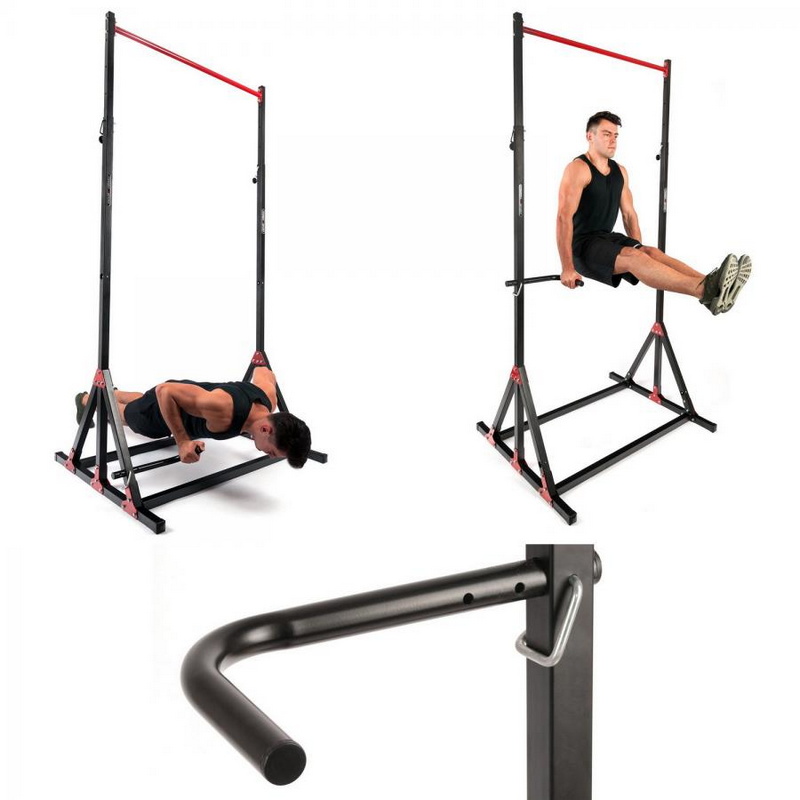 Регулируемый по высоте турник, упорами для отжиманий Marbo MH-D203 | Premium Fitness