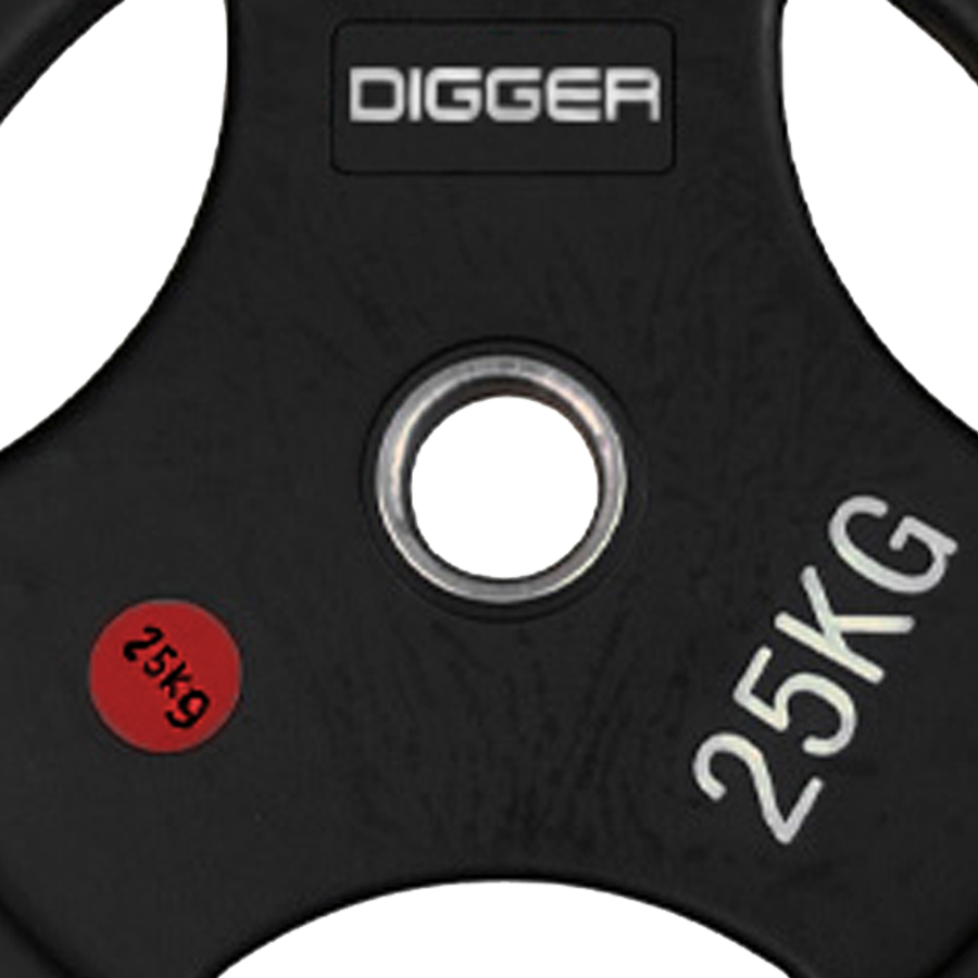 Диск олимпийский обрезиненный 3-х хватовый 5кг Hasttings Digger HD51C1C-5