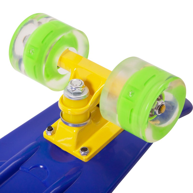Мини-круизер RGX PNB-01GW светящиеся колеса, Blue