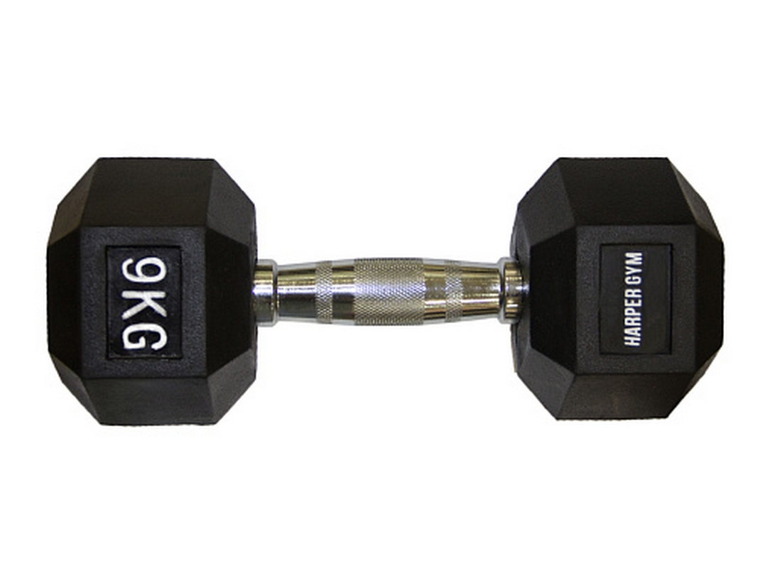 Гантель шестигранная обрезиненная Harper Gym NT162