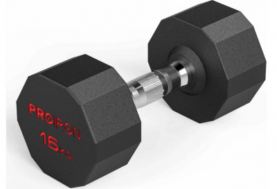 Гантель обрезиненная 16кг PROIRON Г1160ОБР