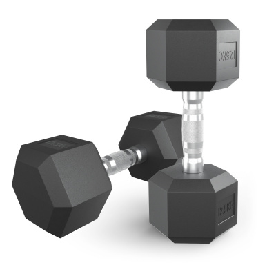 Гантель гексагональная обрезиненная 12,5 кг UnixFit DBHEX12_5x2 2 шт