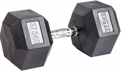 Гантель гексагональная обрезиненная Profi-Fit 37,5 кг