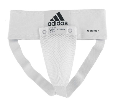 Защита паха мужская Adidas WKF Men Groin Guard белая