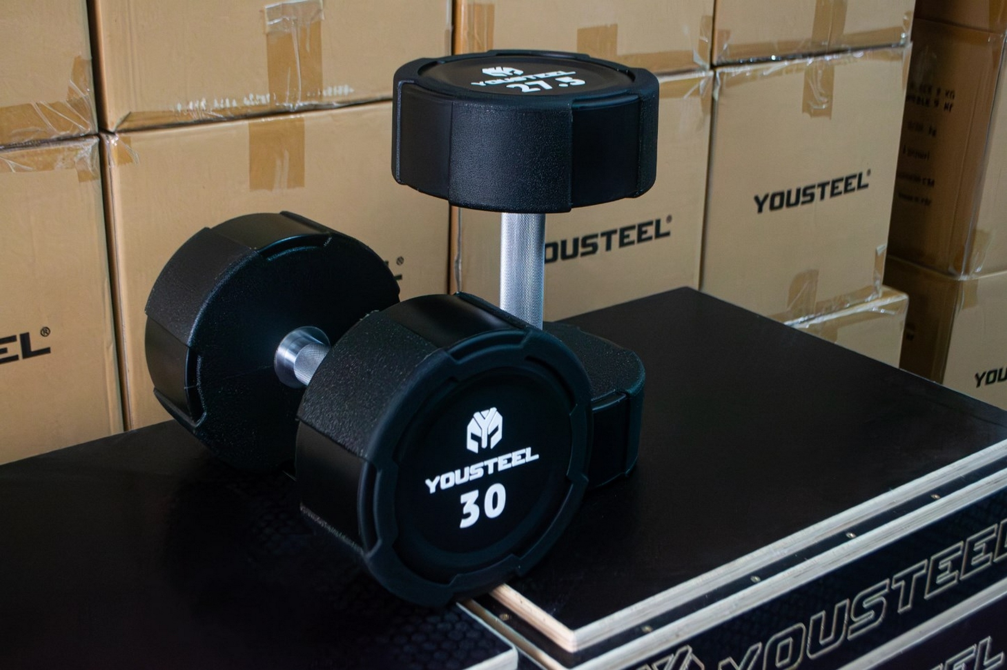 Гантель EVO 30кг полиуретановая YouSteel