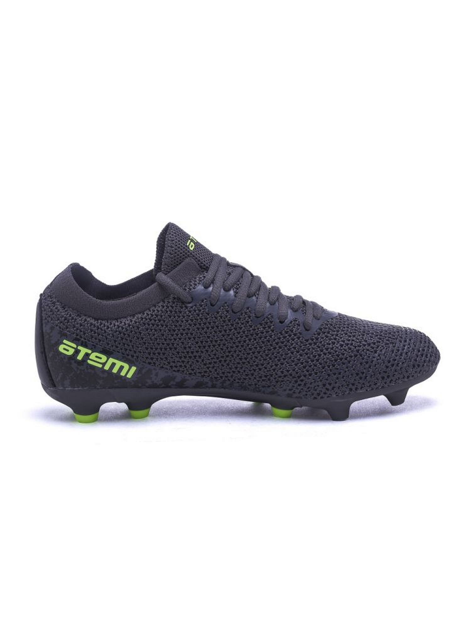 Бутсы футбольные Atemi MSR KIDS SBA-003 серый\ярко-салатовый