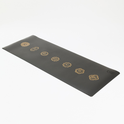 Коврик для йоги 185х68х0,5 см, TPE, c гравировкой Inex Yoga PU Mat PUMATPE-CH-GY серый