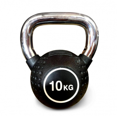 Гиря полиуретановая с хромированной ручкой 10 кг Protrain KB2015-10