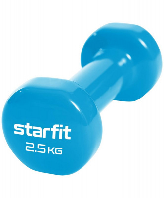 Гантель виниловая Core 2,5 кг Star fit DB-101 синий