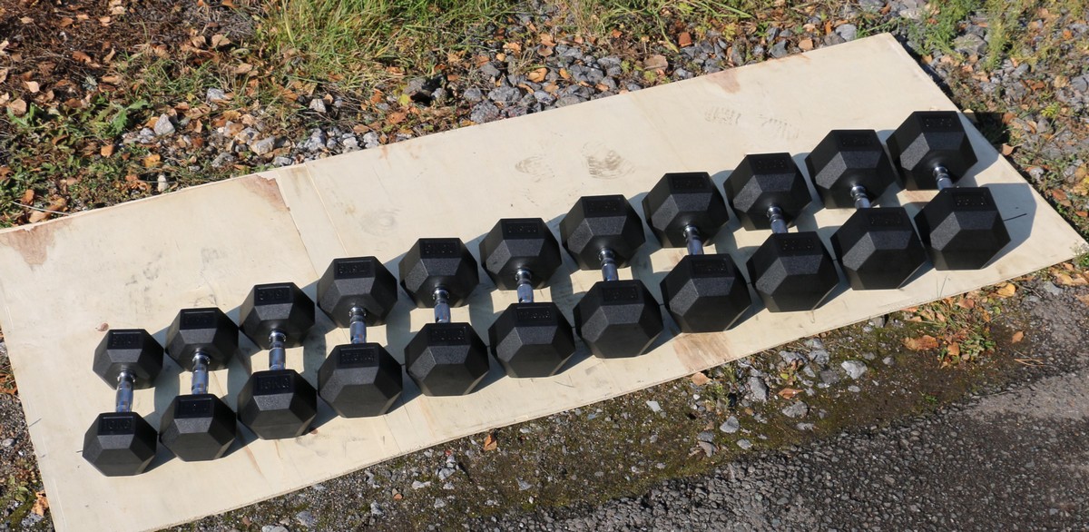 Гантель гексагональная обрезиненная Profi-Fit 60 кг