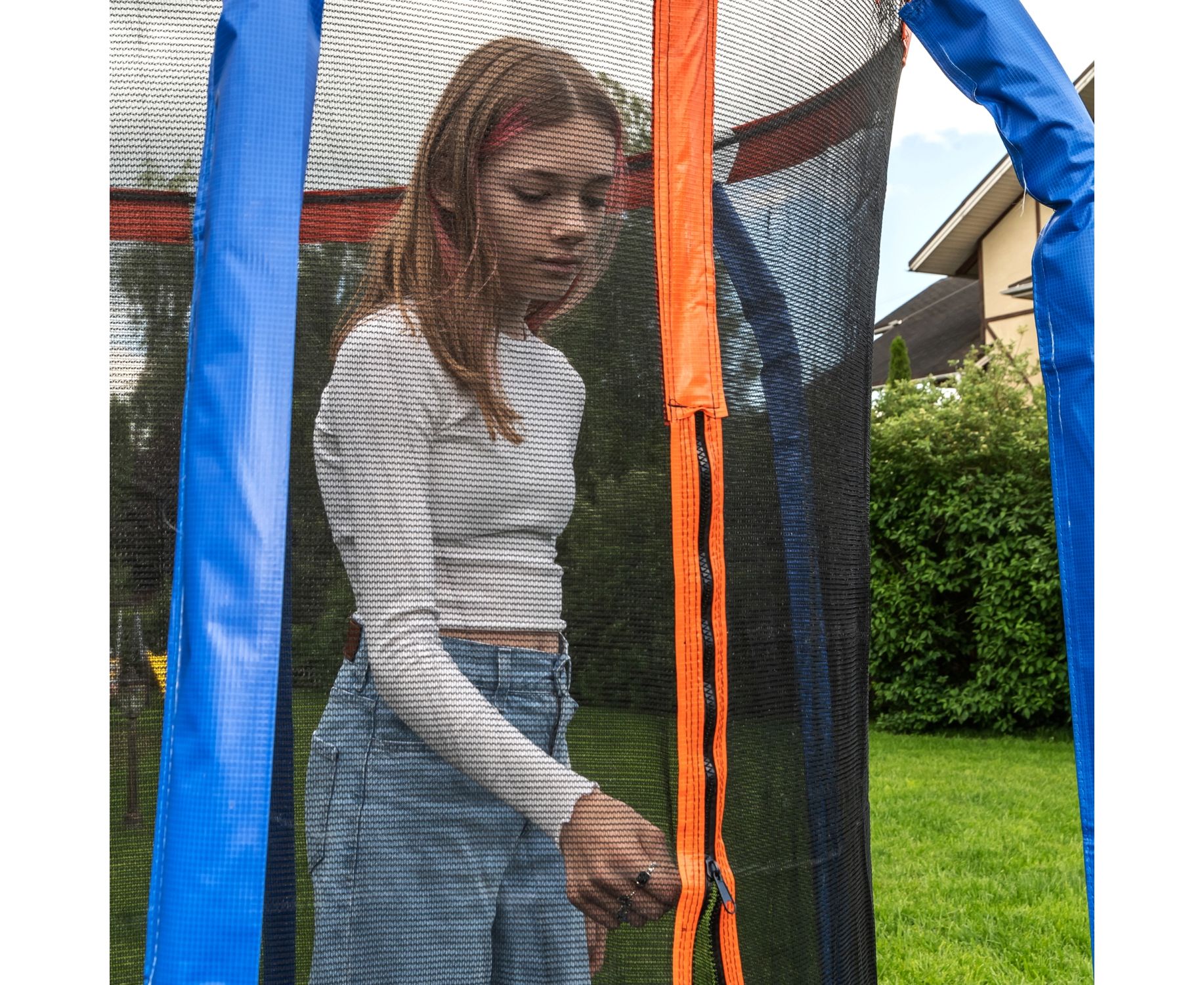 Батут DFC Jump Basket 14ft внутр.сетка, лестница (427cм) 14FT-JBSK-B