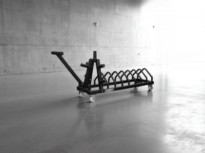 Подставка для дисков бампированных на колёсах YouSteel | Premium Fitness